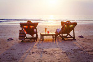 relax on the beach